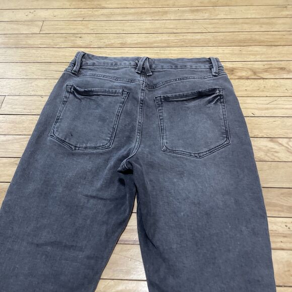 Good American Classic Jeans Women 10 30 Black GCRH25TFT Raw Hem Skinny High Rise - Picture 4 of 16